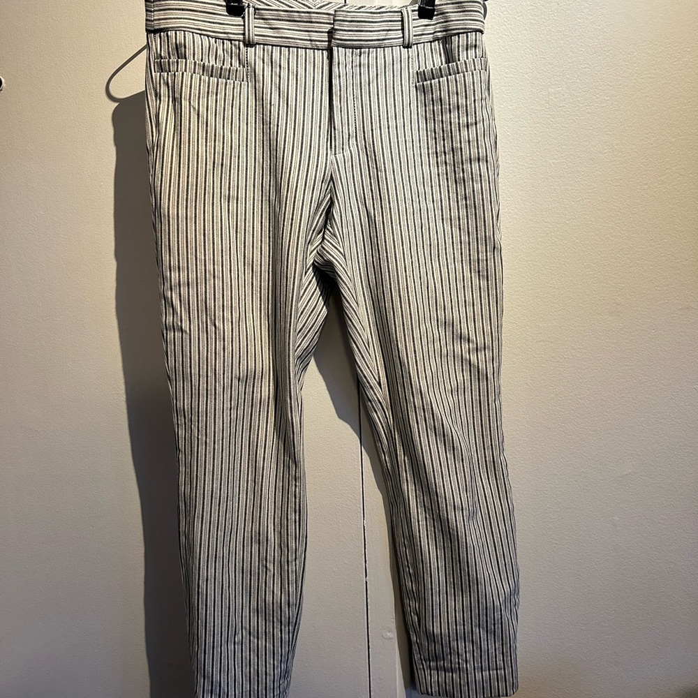 Banana Republic Black and White Striped Men's Dress Pants